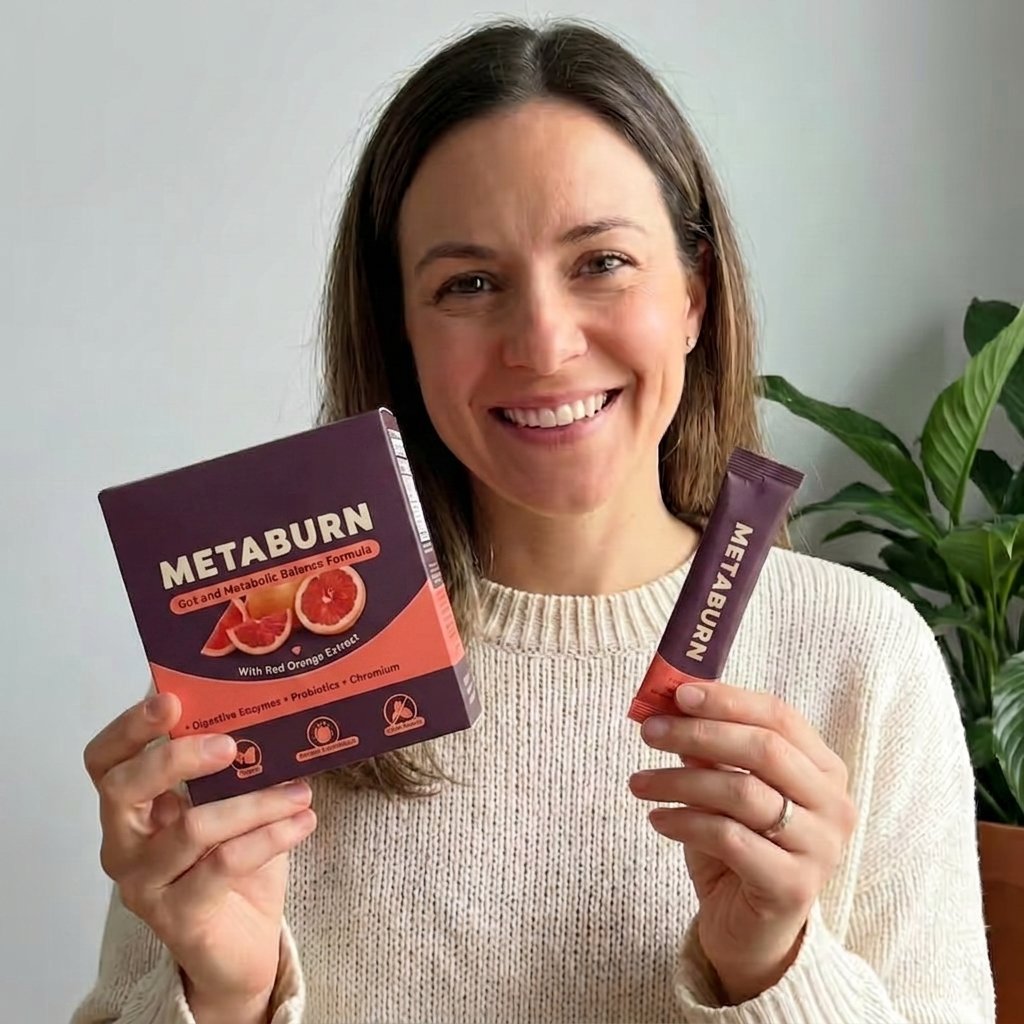 Holding a MetaBurn box and sachet